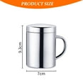 thumbnail image 2 of Mug for camping, Stainless steel, With lid, 210ml, Silver, 2 of 6