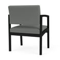 thumbnail image 5 of Lesro Lenox Steel Fabric Oversize Waiting Room Guest Chair in Black/Open House Asteroid Gray, 5 of 5