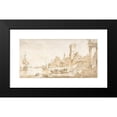 thumbnail image 2 of Francesco Guardi 14x9 Black Modern Framed Museum Art Print Titled - Capriccio with a Seaport and Classical Ruins (1712-93), 2 of 5