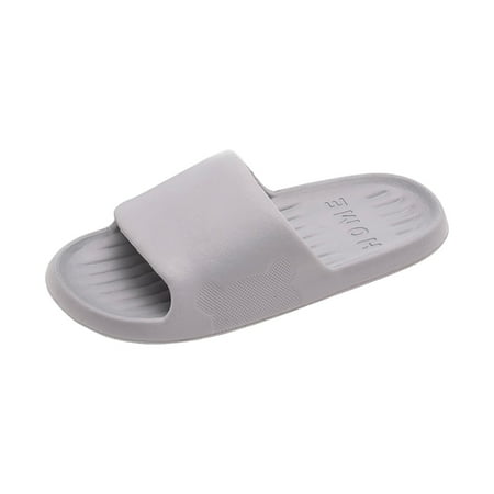 OJSFQUFP Womens Summer Slippers Men and Women Shoes Indoor and Outdoor Home Slippers Fashion Solid Color Lightweight Sandals Bathroom Slippers Washable House Slippers Grey 44