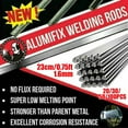 thumbnail image 4 of 20/30/50/100Pcs Aluminium Welding Rods Wire Brazing Easy Melt Solder Low Temperature Universal Welding Rod Cored Wire Rod Solder 50Pcs, 4 of 7