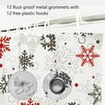 thumbnail image 5 of Winter Christmas Shower Curtains for Bathroom Red and Gray Snowflake Shower Curtain Xmas New Year Bathroom Decor Shower Curtain Washable Durable Fabric Bathroom Curtains 72x72 Inch, 5 of 6