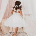 thumbnail image 5 of StylesILove Baby Toddler Girls Embroidered Eyelet Tulle Dress Princess Girl Ruffle Crisscross Sun Dress Outfit (18-24 Months, White), 5 of 7