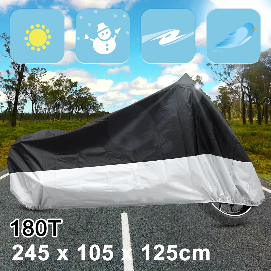 Motorcycle Cover Outdoor Waterproof dustproof XL For Kawasaki