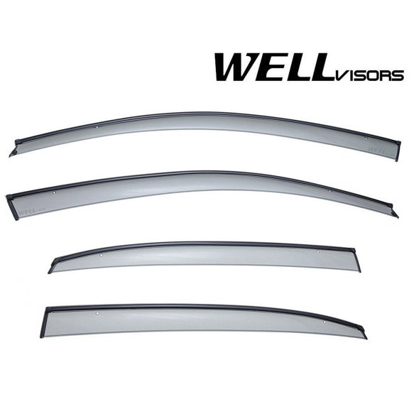 Wellvisors Side Window Visors Deflectors Rain Guards With Black Trim for 2012-2019 Volkswagen Passat Sedan 3-847VW014