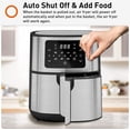 thumbnail image 6 of Joyoung JY-570 5.8 Quart Stainless Steel Multi Tasker Detachable Double Basket Air Fryer with LED Touchscreen and 8 Built In Smart Programs, Black, 6 of 9