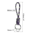 thumbnail image 2 of 4" Paracord Lanyard Keychain with Flat KeyRings Braided Lanyard Wrist Strap, Camo Purple 2 Pack, 2 of 6