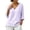 Purple, variant on Cilsoka Women 3/4 Sleeve Shirts Casual Round Neck Tops Basic Tees Cute T-Shirts Loose Fit Fringe Trim Fashion Blouses