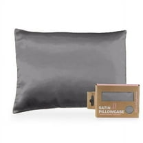 Morning Glamour - Eco-Friendly Packaged Single Satin Pillowcase Standard/Queen- CHARCOAL