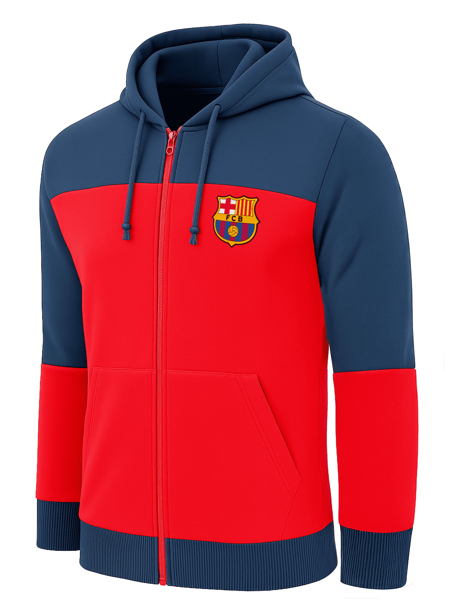 fc barcelona men's fleece pullover hoodie