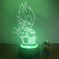 thumbnail image 5 of Niños # 39; s 3d Night Lightled Dragon Ball Z Vegeta Super Figura de acción 7 colores Ilusión óptica táctil Lámpara de mesa Decoración del hogar Modelo de control táctil Feliz Sencillez, 5 of 5