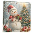thumbnail image 2 of Leather Cover Photo Album 80 Pockets 4x6 Photos Bookshelf Picture Album Snowman with Christmas Tree, 2 of 9