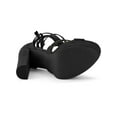 thumbnail image 5 of BLISSFUL STEP Women's Lace Up Platform Block High Heel Sandals Black 9.5, 5 of 8