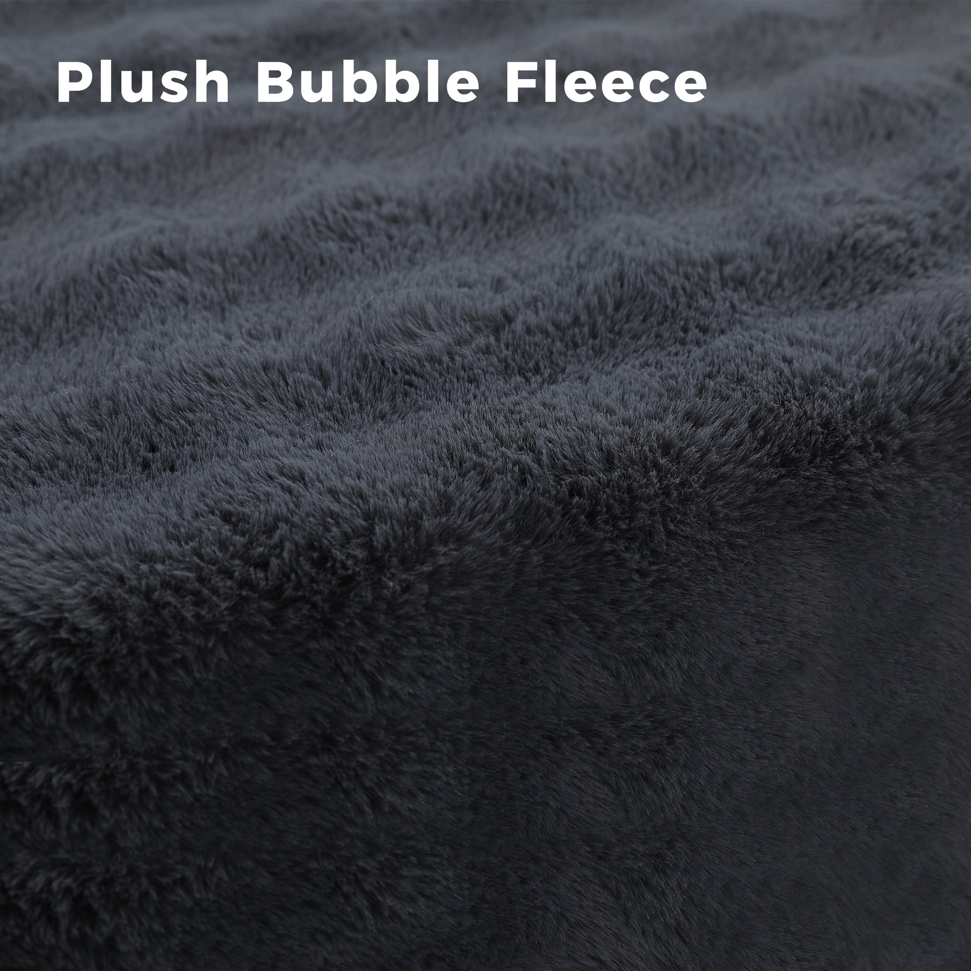 PAWZ Road Orthopedic Dog Bed for Dogs, Soft Bubble Fleece, Waterproof Pet Mat with Removable Washable Cover and Egg Crate Foam, Gray