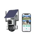 8MP 4G Solar Camera Wireless 4K Dual Lens 4X 10X Solar Panel Human