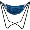 thumbnail image 1 of Sunnydaze Hanging Rope Hammock Chair with Space-Saving Stand - 330 lb Weight Capacity - Beach Oasis, 1 of 7