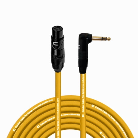 Coluber Cable - Balanced XLR Cable Female to Right Angle 1/4" TRS Connector