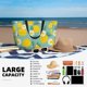 thumbnail image 5 of Fotbe Lemons Chamomile Flowers And Leaves Bolsa de Viaje para Playa - Resistente al Agua, Bolsa Tote de Gran Capacidad y Ligera con 7 Bolsillos para Mujeres y Hombres, 5 of 7