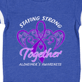 thumbnail image 4 of Inktastic Staying Strong Together Alzheimer's Awareness Purple Ribbon Boys or Girls Baby Bodysuit, 4 of 5