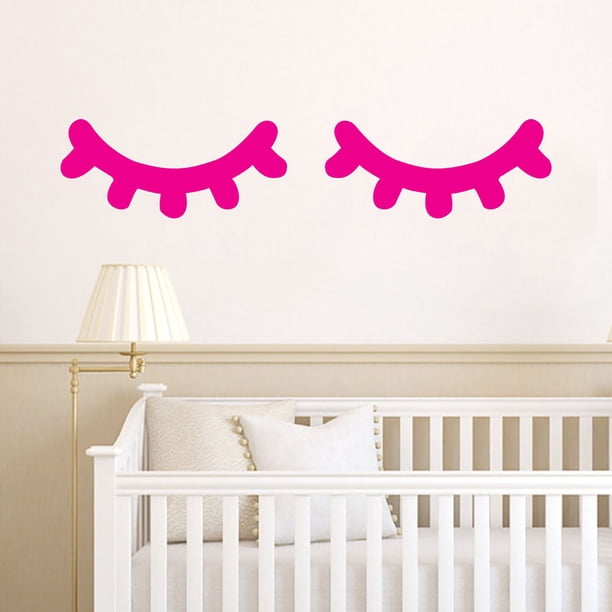 Vinilo decorativo de pestañas para pared | Mural artístico removible | Decoración para el hogar y el dormitorio para paredes lisas, azulejos, vidrio y muebles.