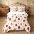 thumbnail image 3 of Erosebridal Maple Leaves 7-Piece Twin Bedding,Happy Fall Bedding Comforter Set,Red,Reversible, 3 of 6