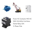 thumbnail image 2 of Contactor de potencia CA 1NO CA 220V 50/60Hz Relé de motor de bobina 32A Trifásico-Polar, 2 of 5