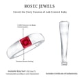 thumbnail image 6 of Rosec Jewels Lab Created Ruby Solitaire Band Ring (1.5 Carat, AAAA Quality Certified) - Princess Cut Ruby Ring Unisex - Ready to Gift, 925 Sterling Silver, US 4.00, 6 of 7
