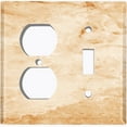 thumbnail image 4 of Metal Light Switch Plate Outlet Cover (Image of Marble Brown MAR026), 4 of 13