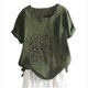 thumbnail image 1 of Camiseta Casual de Manga Corta con Botón de Cuello Redondo de las Mujeres, Tops Cortos para las Mujeres, 1 of 3