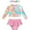 Pink, variant on Glisme Girls Swimsuit Long Sleeve 2 Pcs Bow Knot Swimwear Rash Guard Ruffle Rare Hem Easy Care And Comfortable Fit Bathing Suit Size 12-18 Months,Pink