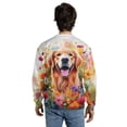 thumbnail image 5 of Welcome Spring Summer Golden Retriever Portrait Flower Blue Sky All Over Print 3D Sweatshirt Unisex Merch Goldens Dog Lover Gifts Idea - 12001, 5 of 6