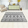 thumbnail image 2 of Dreamtimes Ethnic Geometric Bohemian Non-Slip Area Rug 36"x24", Black White Stripes Floor Carpet Comfort Floor Mats Decor for Indoor Front Porch,Living Room, Bedroom,Kitchen, 2 of 7