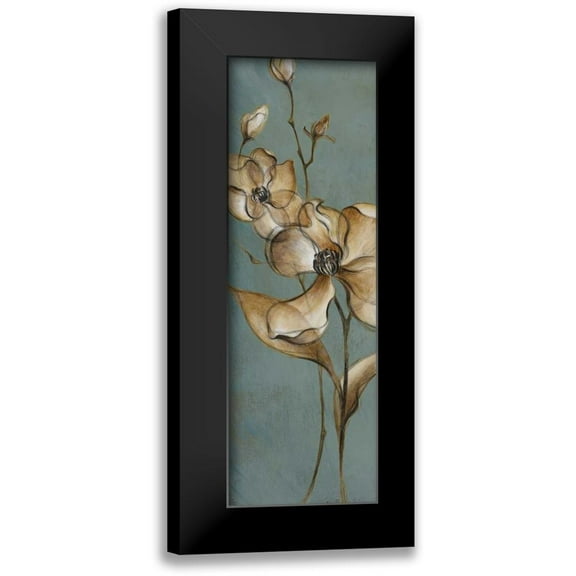 Loreth, Lanie 7x14 Black Modern Framed Museum Art Print Titled - Translucent Magnolias