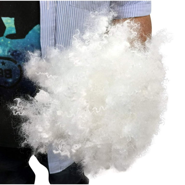Big Plush 10 Pounds Premium Polyester Fiber White Fiberfill Stuffing, Moderately Dense and Heavy Blend
