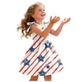 thumbnail image 6 of mgoYE Girls 4th of July Outfit American Flag Dress Toddler Red White and Blue Dresses 1-6 T(Red,5-6 Years), 6 of 6