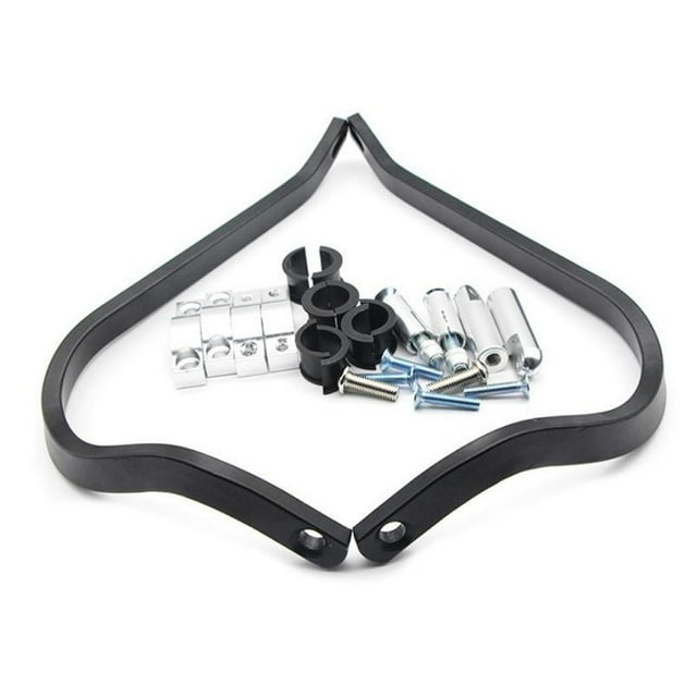 Hand Guards Crash Bar Lengthen Anti Motor Accessory Wide Usage Fall Aluminum Alloy Motorcycle Handle Fitting Protective Motor Accessory Steering Black