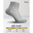 thumbnail image 5 of 6PR  91% Men's Cotton Diabetic Ankle Quarter Socks, 5 of 5