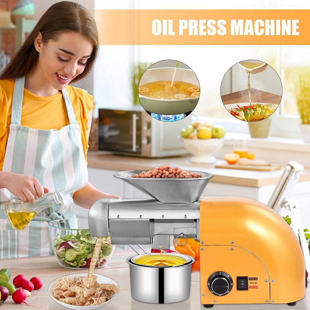 XIANERS Oil Extraction Machine For Home 1800W Automatic Commercial Oil Expeller Extractor Stainless Steel Cold & Hot Press Oil Extractor Organic Oil Expeller Household cosy
