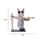 thumbnail image 3 of Figuras de Bulldog Art con escultura de almacenamiento de resina de palet para oficina (gris), 3 of 7