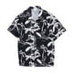 thumbnail image 1 of Camisas Para Hombre Manga Larga De AlgodóN Camisetas para hombres Primavera Cuello de los hombres Turndown Manga corta Casual Blusa suelta Camisas impresas (Black, 5XL), 1 of 4