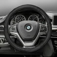 thumbnail image 1 of FH Group FH2002-BLACK Housse de Volant en Cuir Véritable Pleine Fleur de Luxe - Noir, 1 of 5