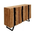 thumbnail image 2 of 60 Inch Industrial Wood Sideboard Buffet Cabinet with 3 Drawers-Brown & Black, 2 of 13