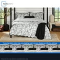 thumbnail image 5 of Mainstays Floral Scallop 4-Piece White/Black Comforter Set, Twin/Twin XL, 5 of 14