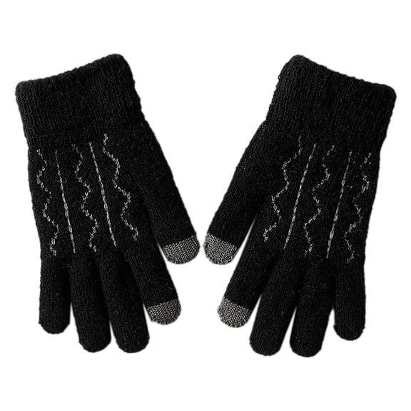 OJJCXA Womens Mens Gloves for Women Men Fleece Lined Thermal Knit Touch Screen Gloves Winter Cycling Sport Gloves