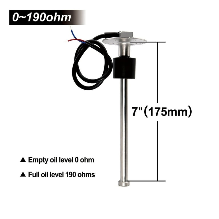 0-190ohm Stainless Steel Fuel Level Sensor 125 150 200 300