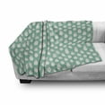 thumbnail image 2 of Pineapple Soft Flannel Fleece Throw Blanket, Tropical Fruit Ananas Sketch Repetitive Paper Cut Pop Art Pattern, Cozy Plush for Indoor and Outdoor Use, 50" x 70", Sea Green Charcoal Grey, by Ambesonne, 2 of 5