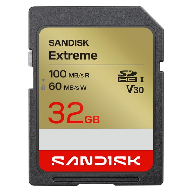 Tarjeta SD SanDisk 32 GB Extreme SD UHS-I hasta 100 MB/s 4K UHD