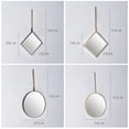 thumbnail image 2 of OUNONA Punch-free Mirror Retro Rope Wall Hanging Mirror Exquisite Makeup Mirror Decorative Mirror for Home Bathroom Bedroom (Black of Edge, Round Shape), 2 of 8