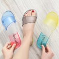 thumbnail image 2 of Zapatillas cómodas a la moda de verano para mujer, sandalias de playa antideslizantes a juego de colores para interiores, zapatos de baño de colores contrastantes 41 Gao Jinjia LED, 2 of 2