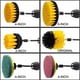 thumbnail image 2 of Kit de cepillo para taladro eléctrico para fregar: accesorio de cepillo para taladro con extensor de 6 pulgadas, 4 cepillos de nailon, 6 estropajos para fregar, para lechada, azulejos,, 2 of 8